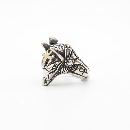 Steel Anubis Ring