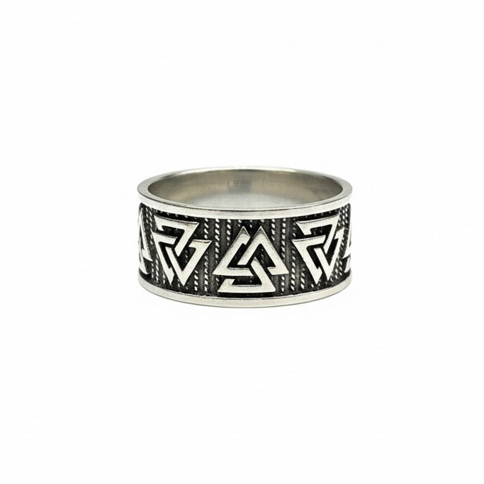 Sterling Valknut Ring