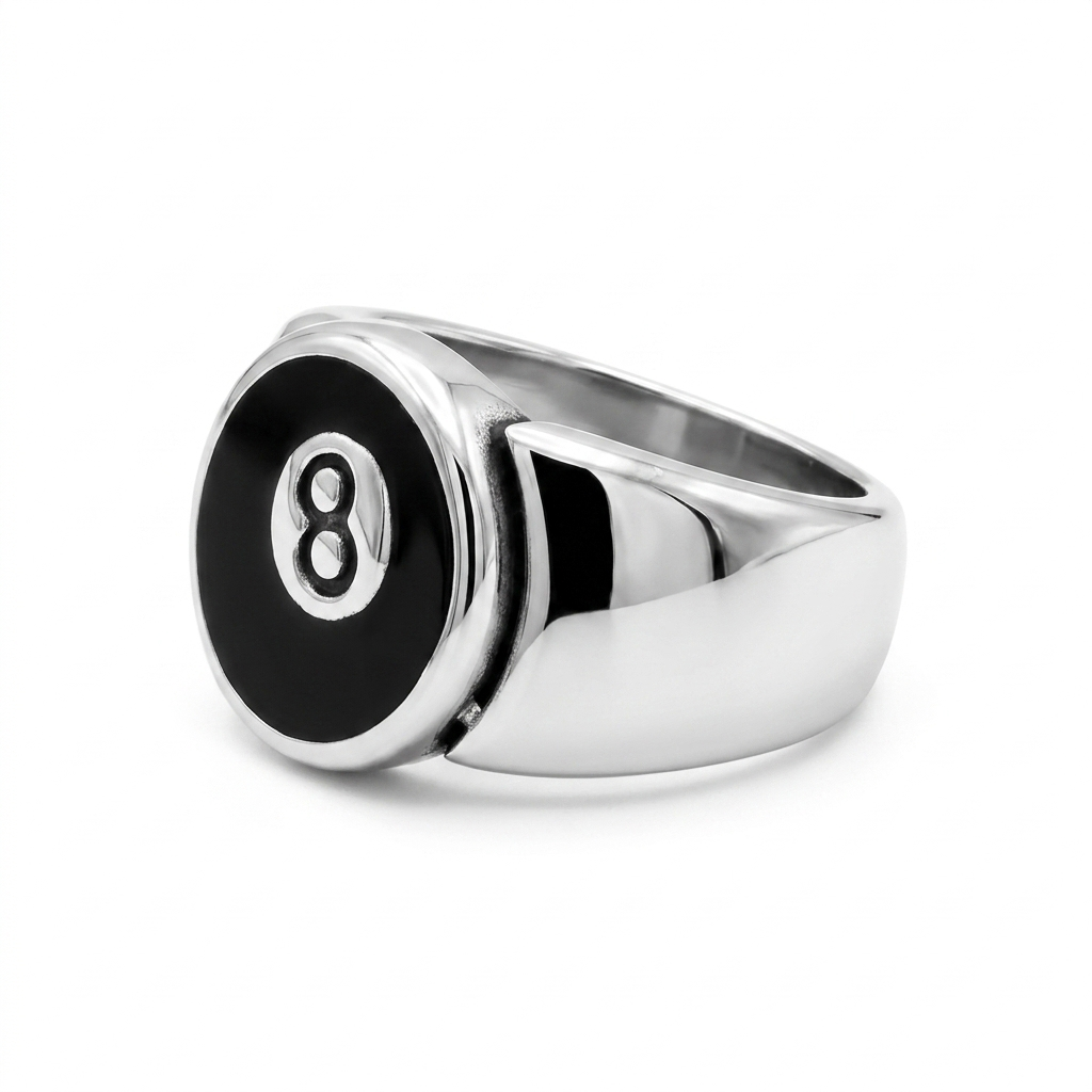 Steel 8-Ball Ring
