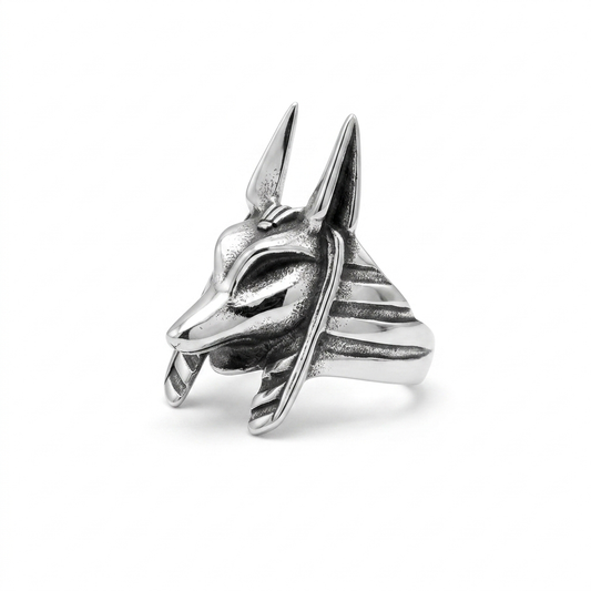 Steel Anubis Ring