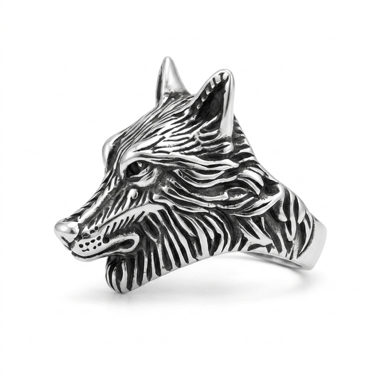 Steel Wolf Ring