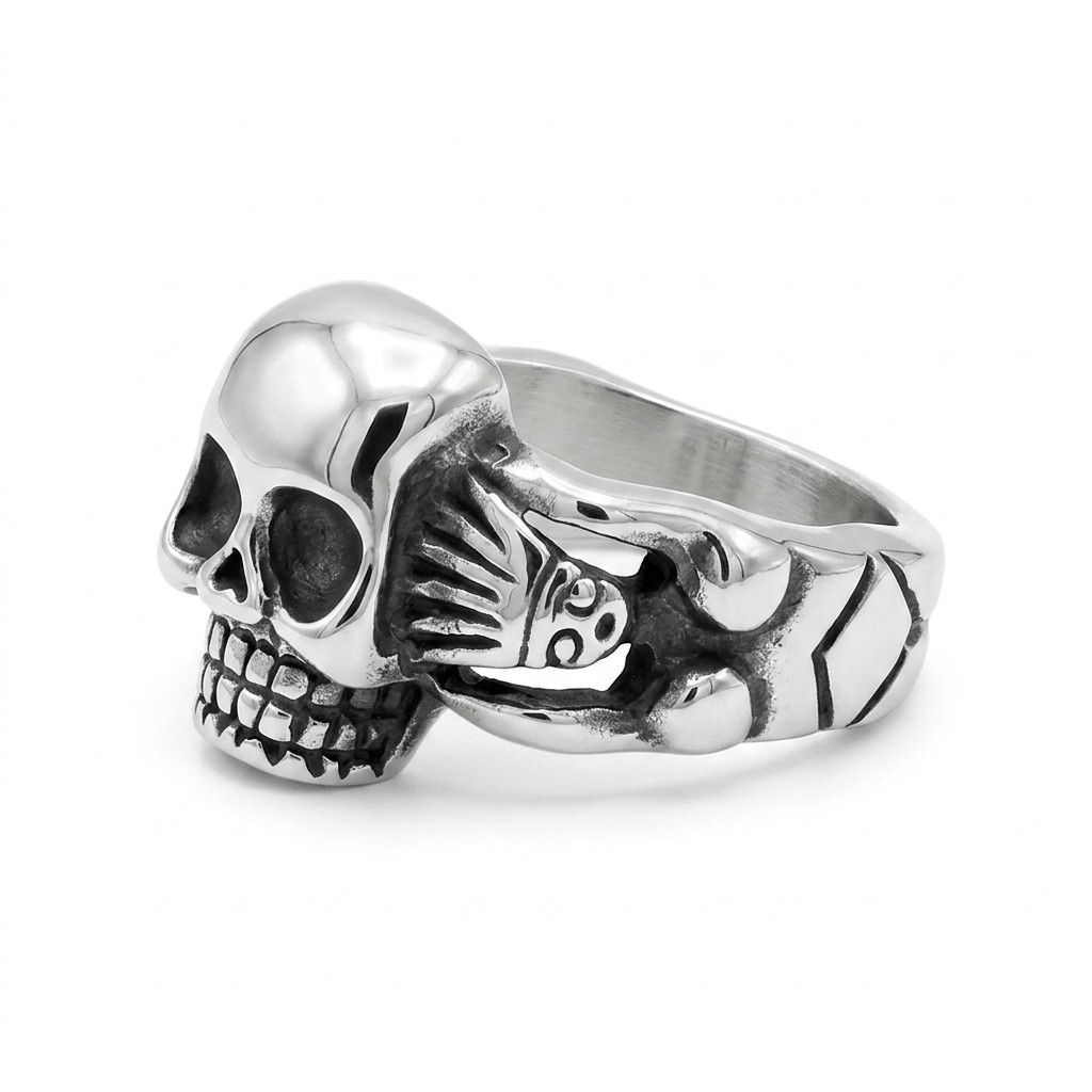 Steel Skull Ring