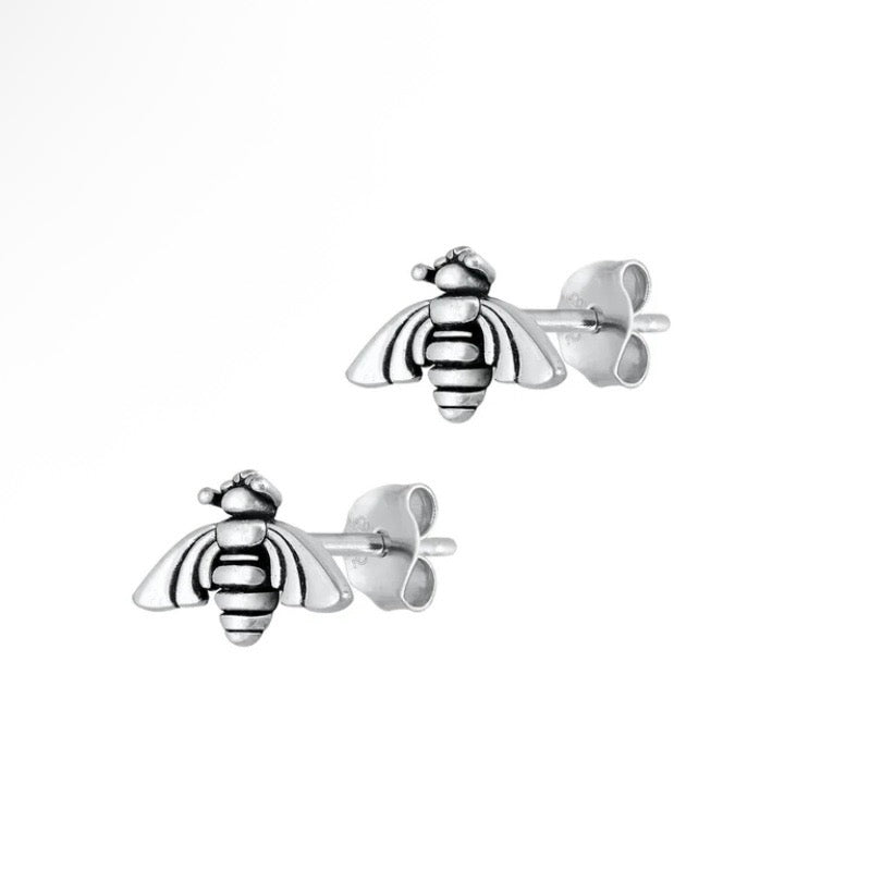 Sterling Bee Studs