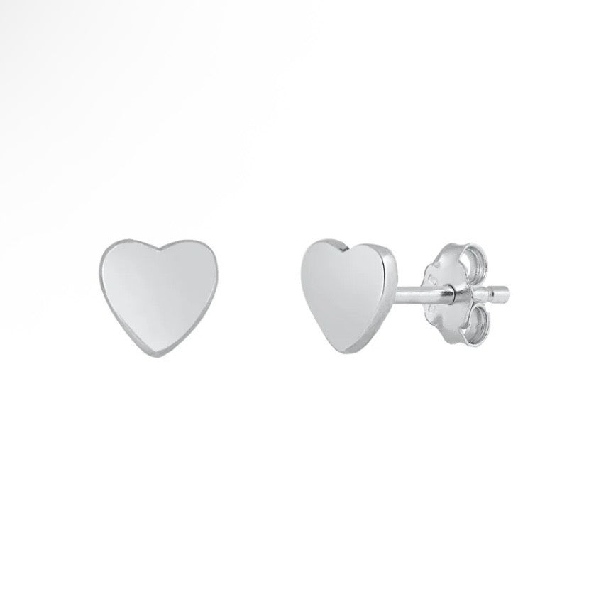 Sterling Heart Studs