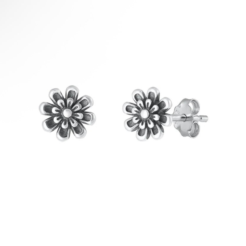 Sterling Flower Studs