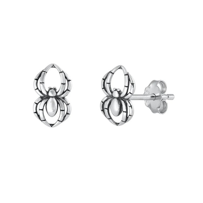 Sterling Spider Studs
