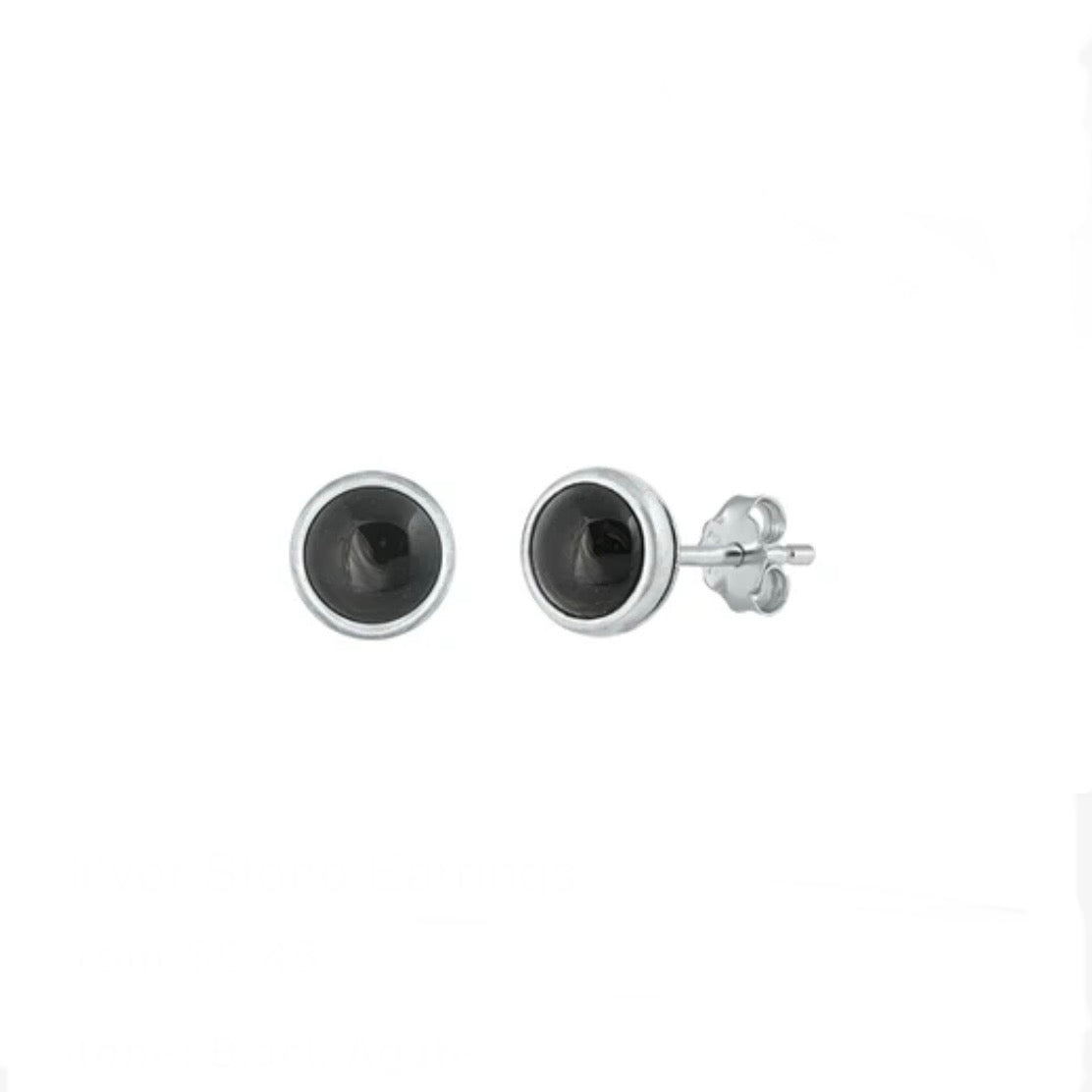 Sterling Onyx Studs
