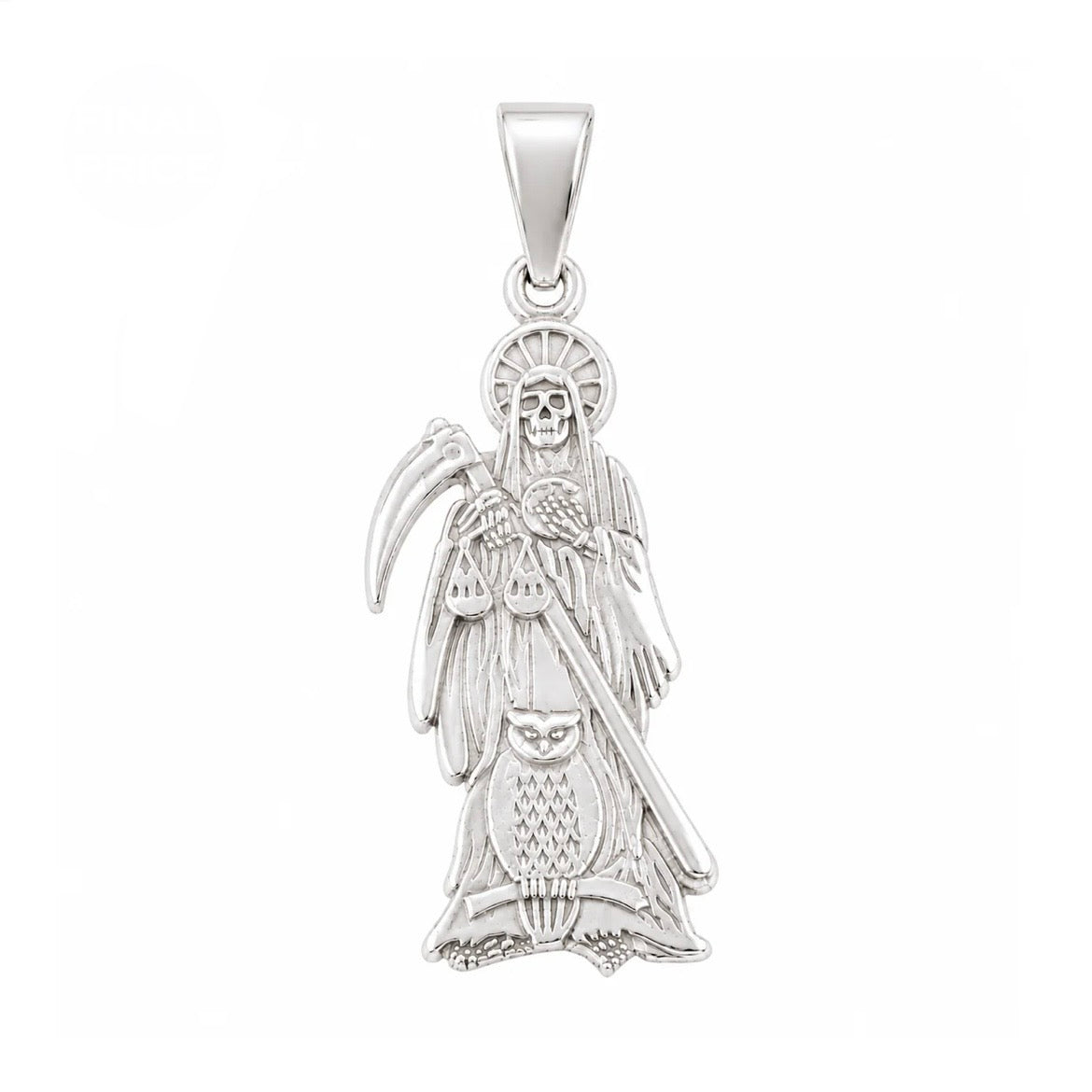 Sterling Santa Muerte Pendant