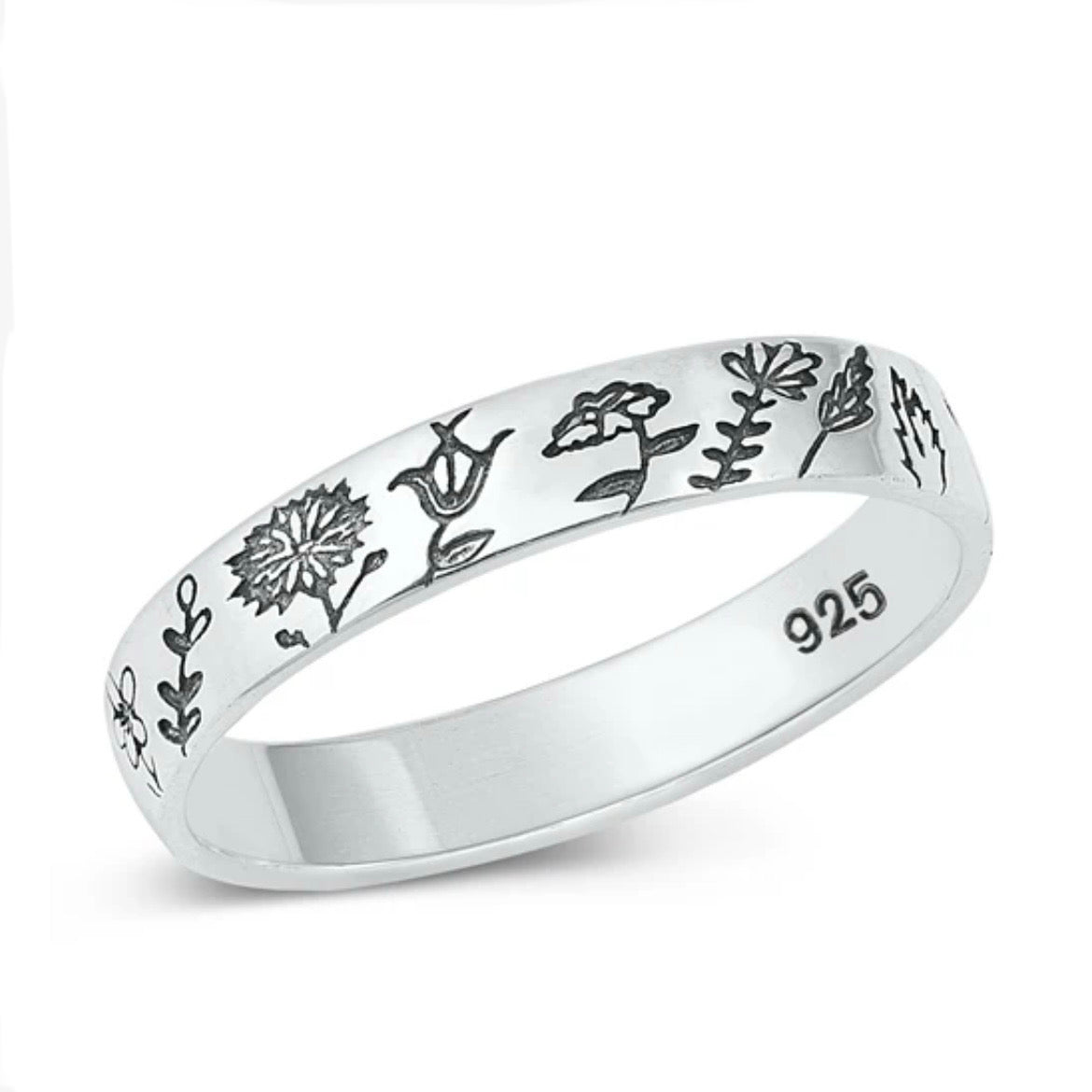 Sterling Flower Band