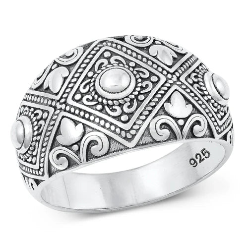 Beaded Floral Ring
