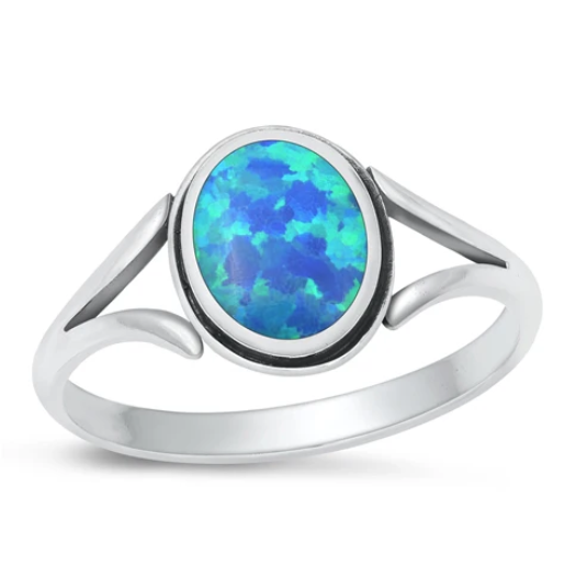 Sterling Opal Ring