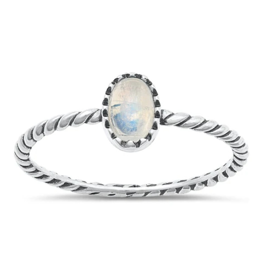 Sterling Moonstone Ring