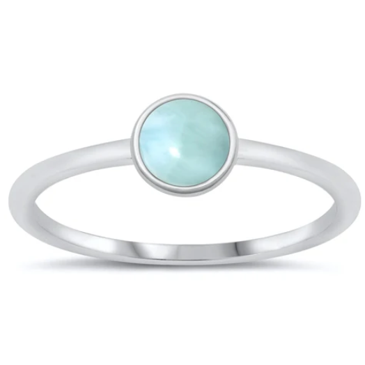 Sterling Larimar Ring