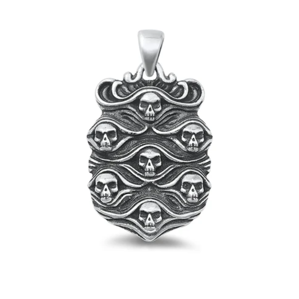 Sterling Skull Pendant