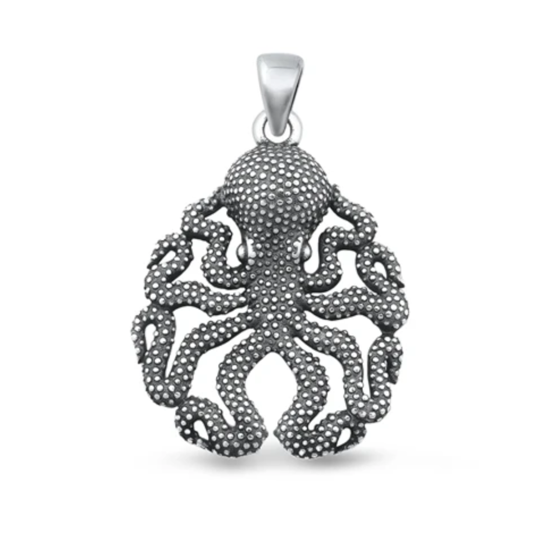 Sterling Octopus Pendant