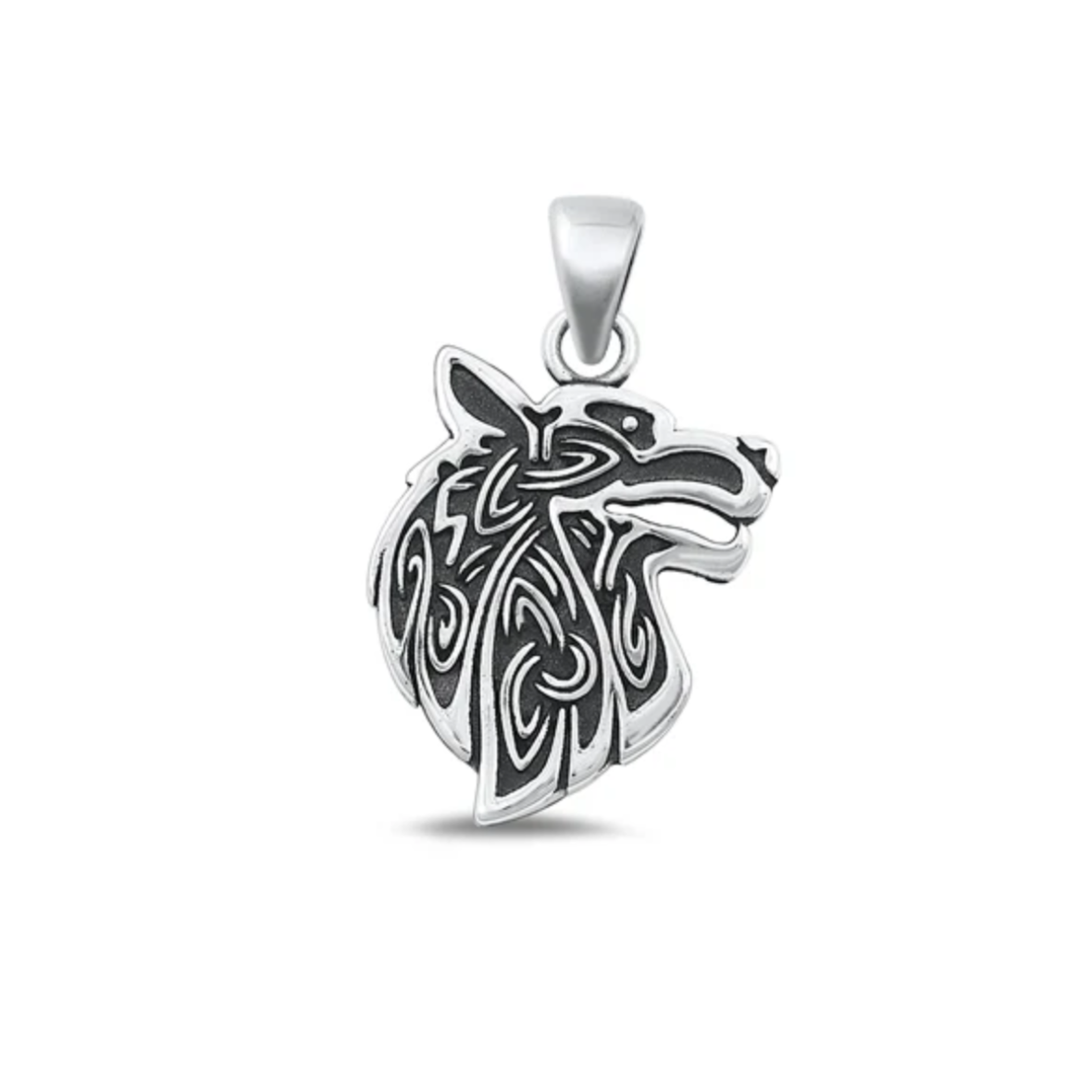 Sterling Wolf Pendant