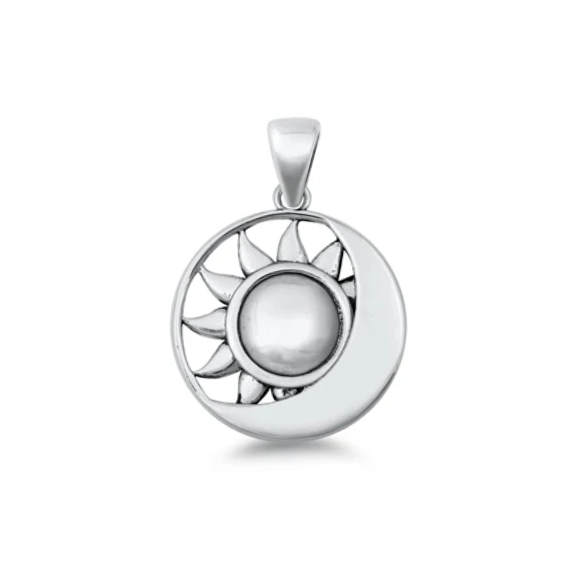 Sterling Sun & Moon Pendant