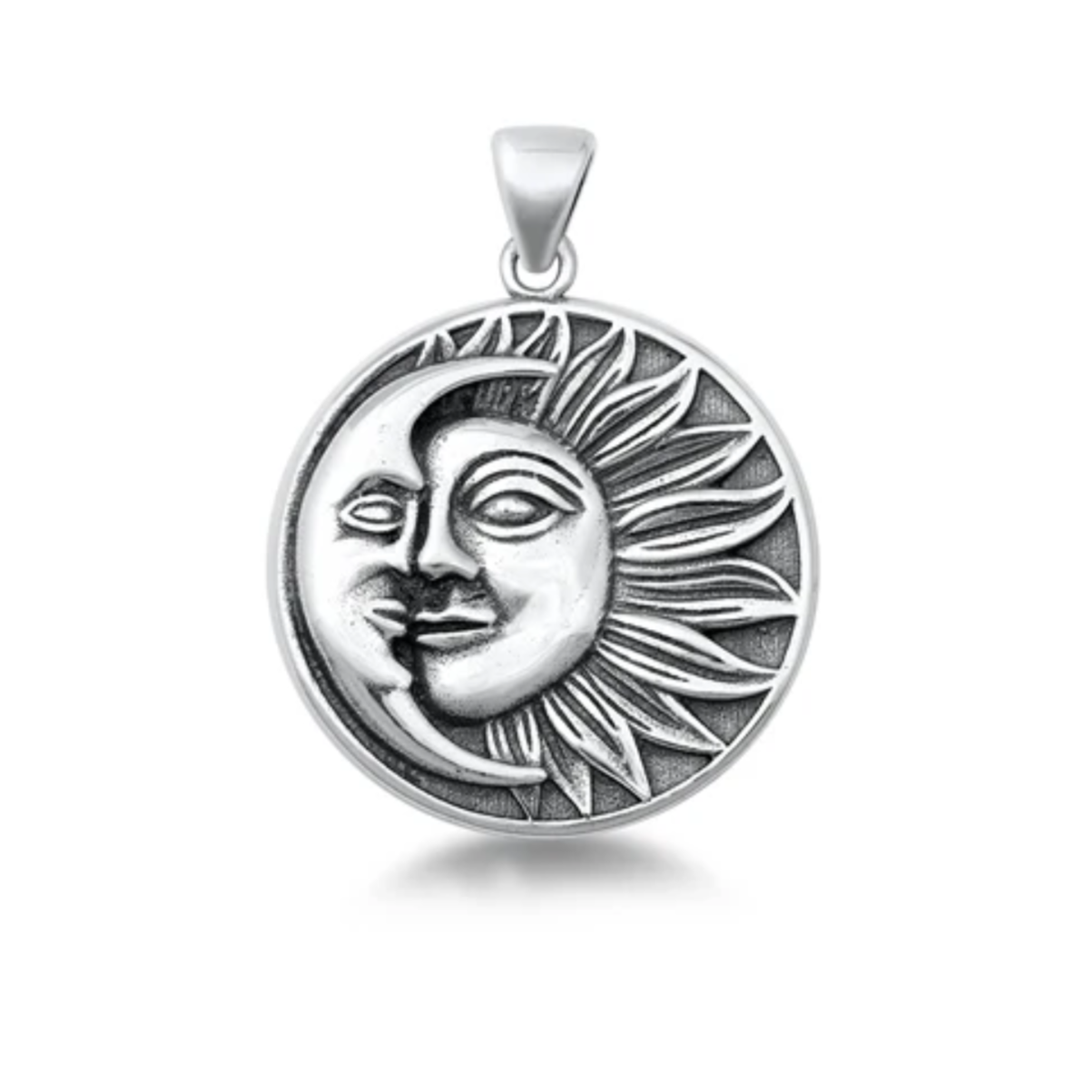 Sterling Sun & Moon Pendant