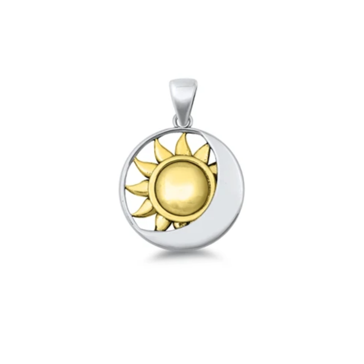 Sterling Sun & Moon Pendant