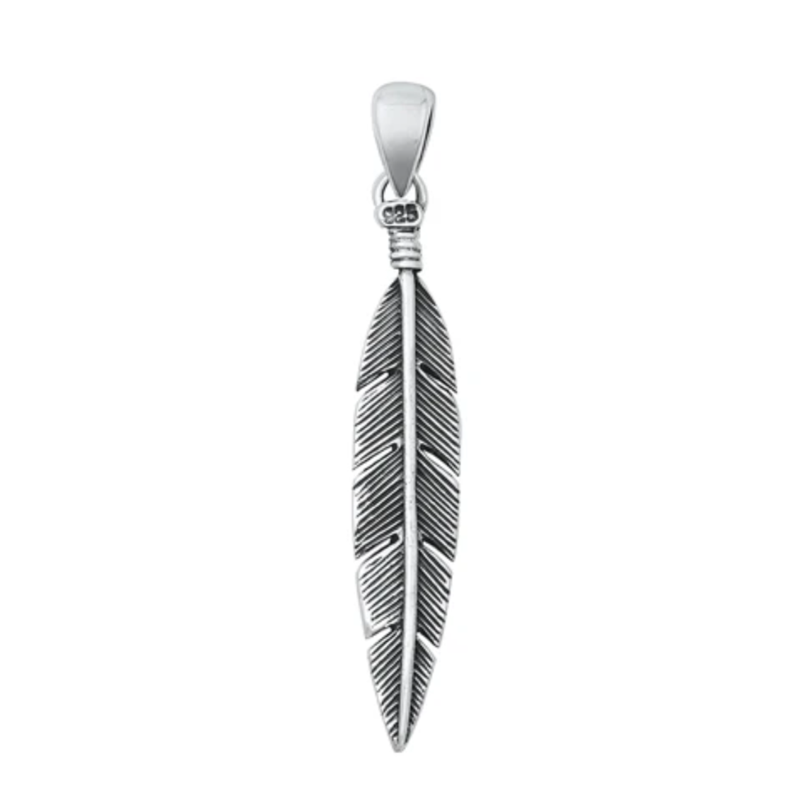 Sterling Feather Pendant