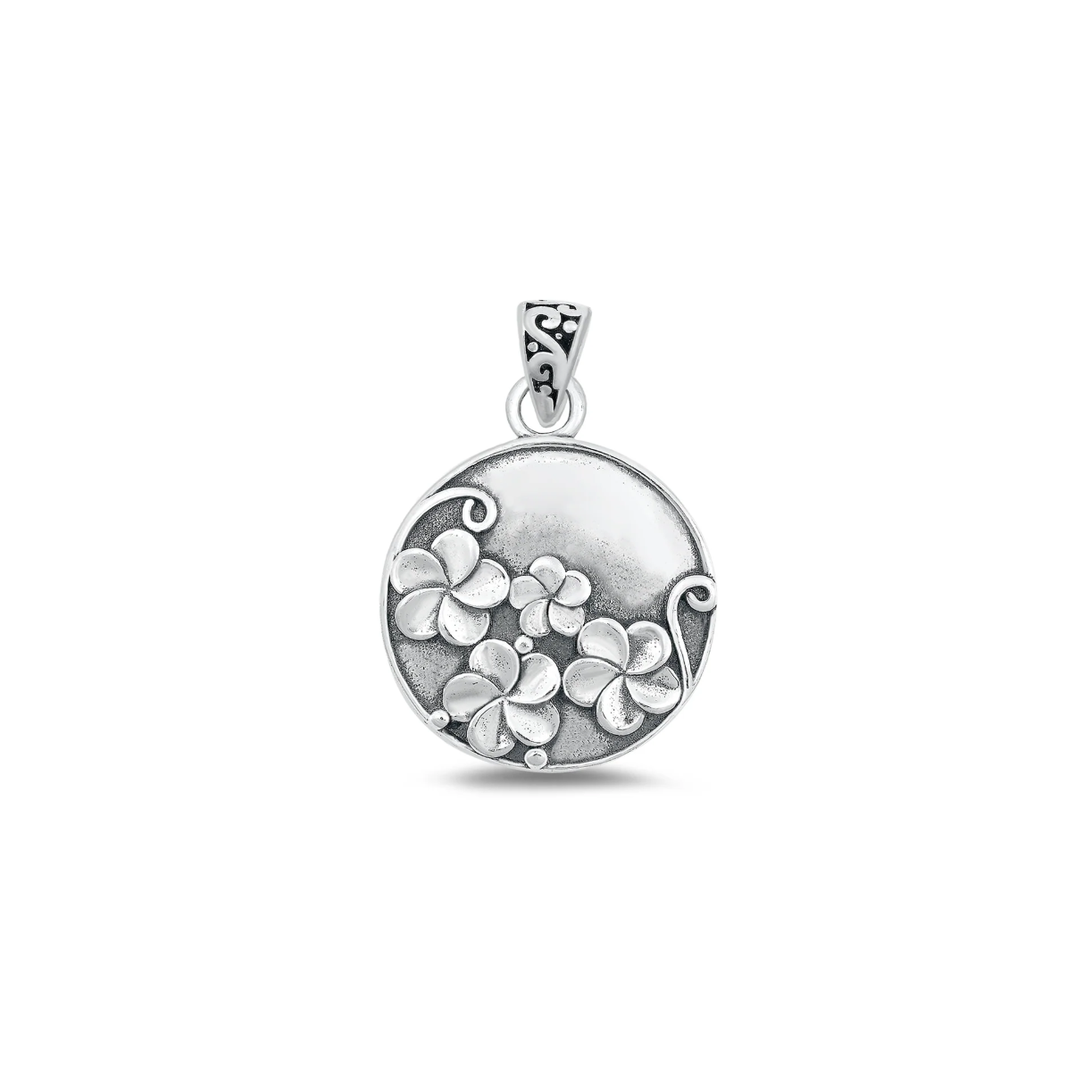 Sterling Plumeria Pendant
