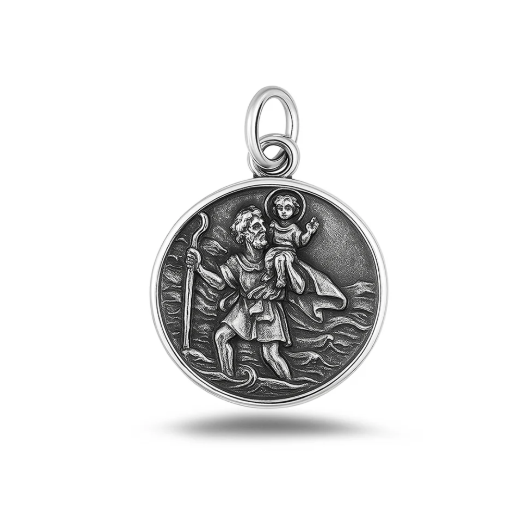 Sterling Saint Pendant