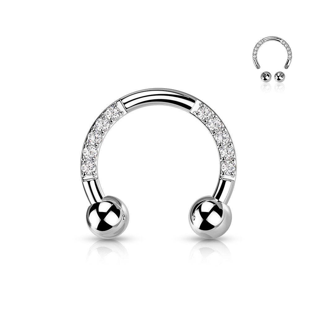 CZ Diamond Horseshoe