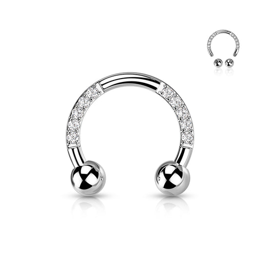 CZ Diamond Horseshoe