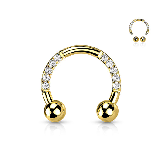 CZ Diamond Horseshoe