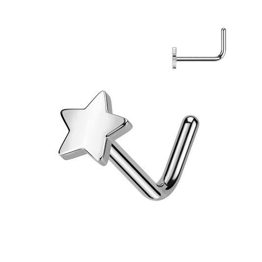Star Shape L Nose Stud