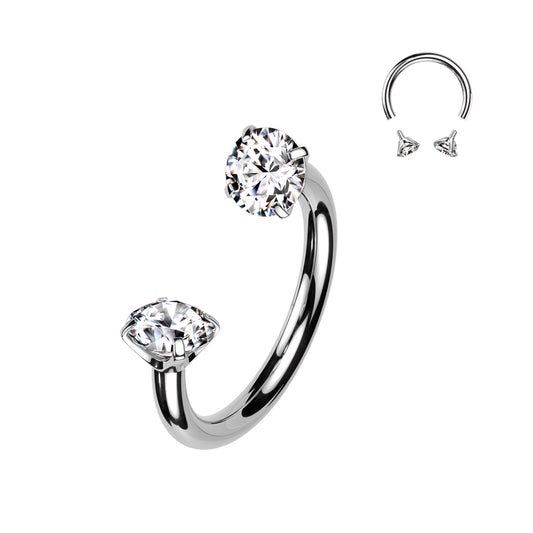 CZ Diamond Horseshoe