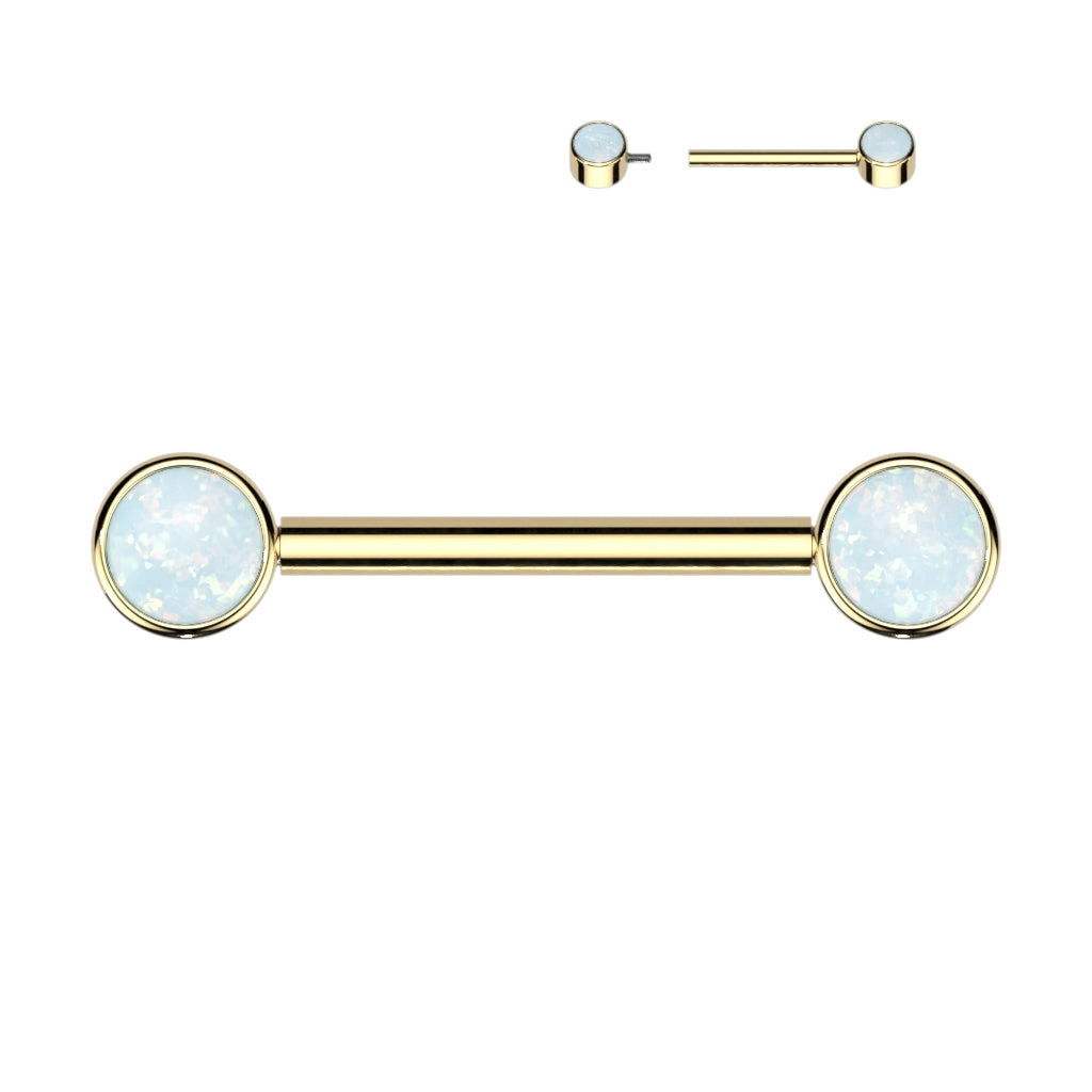 Opal Nipple Rings