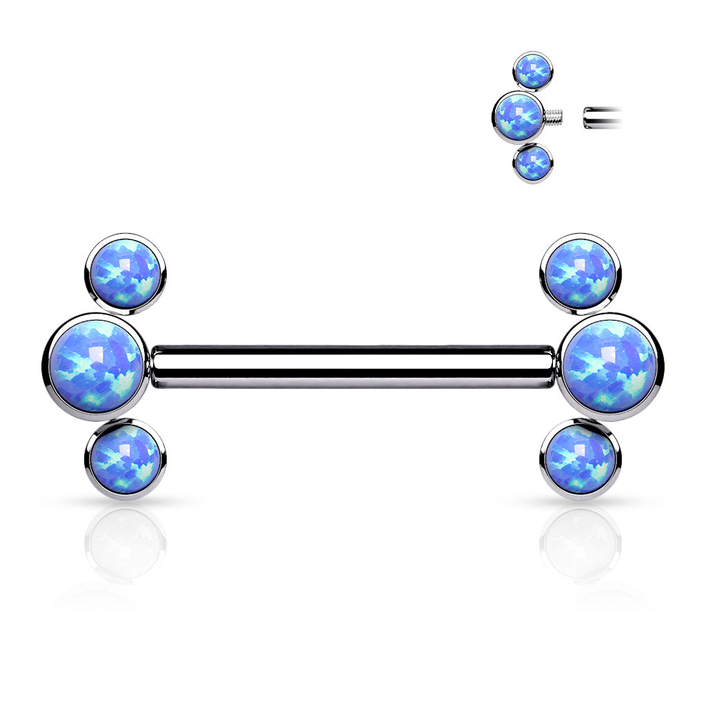 Opal Nipple Rings
