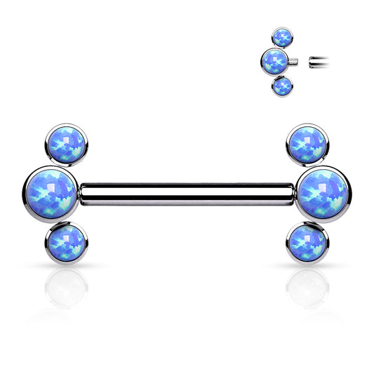 Opal Nipple Rings