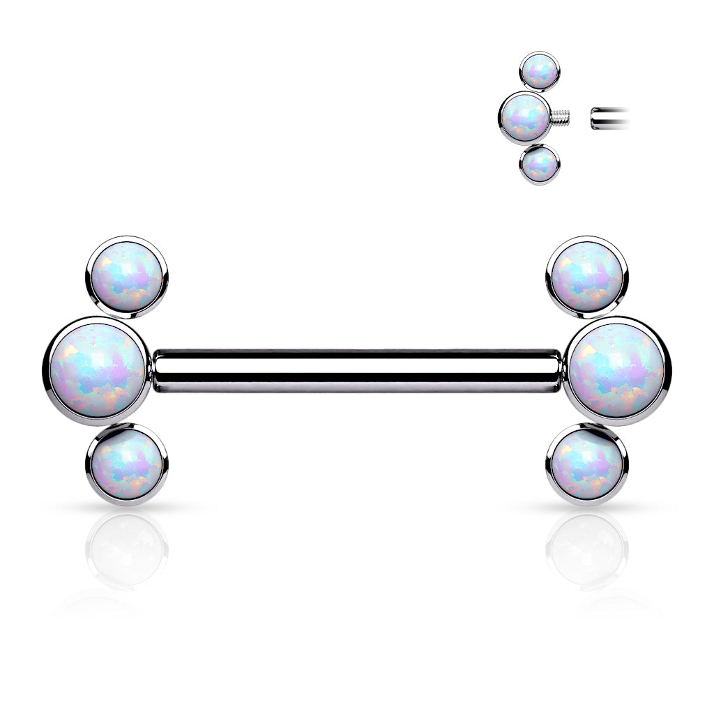 Opal Nipple Rings