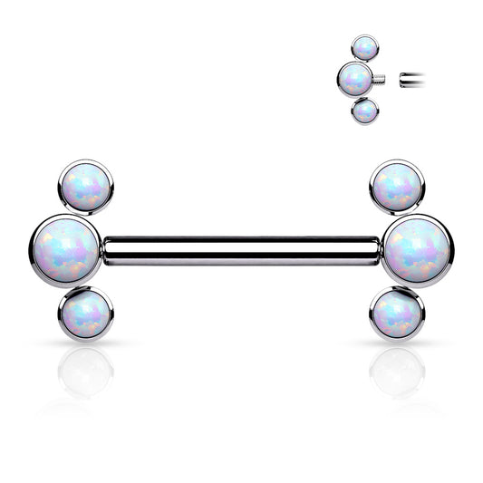 Opal Nipple Rings