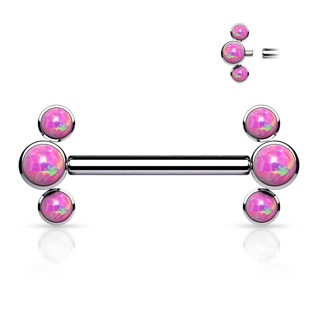 Opal Nipple Rings