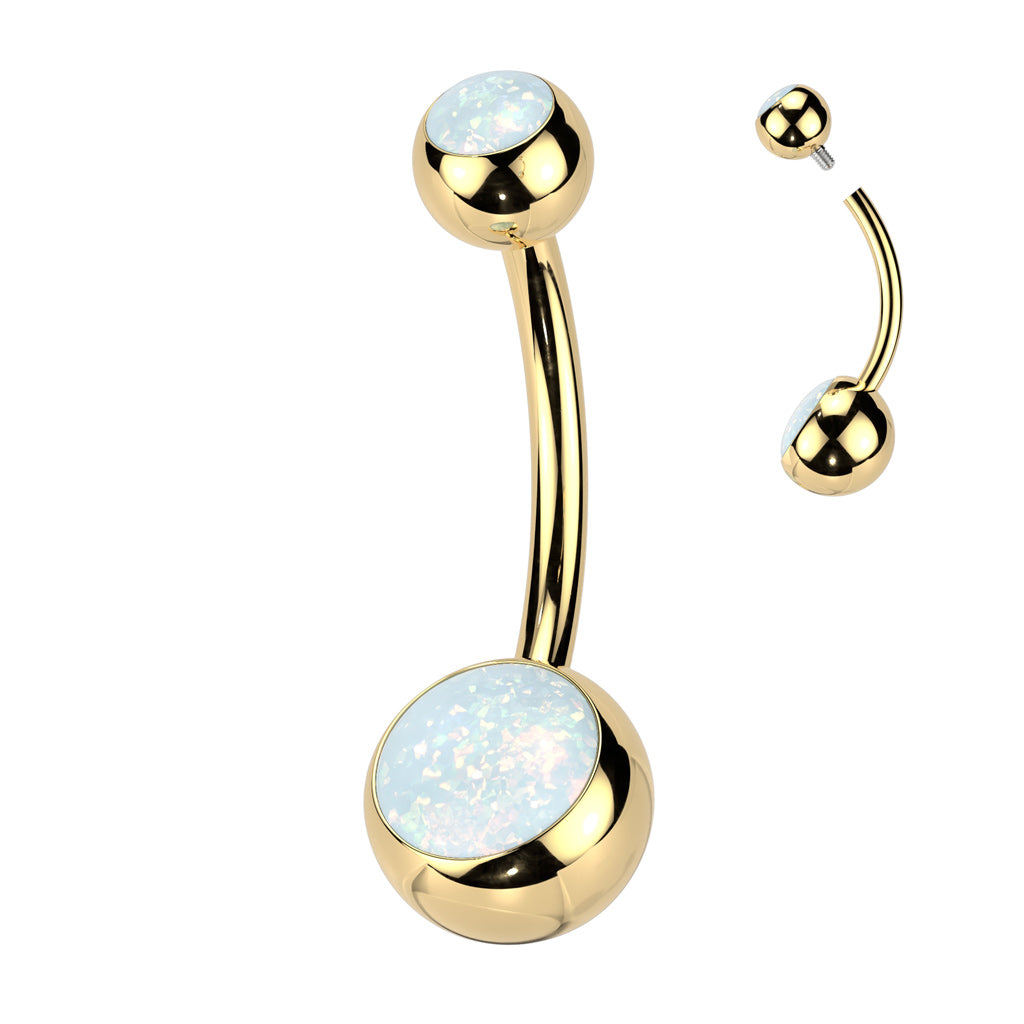 Opal Belly Ring
