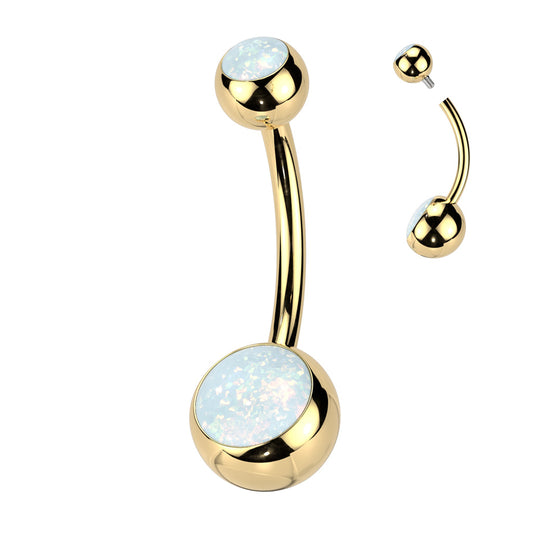 Opal Belly Ring