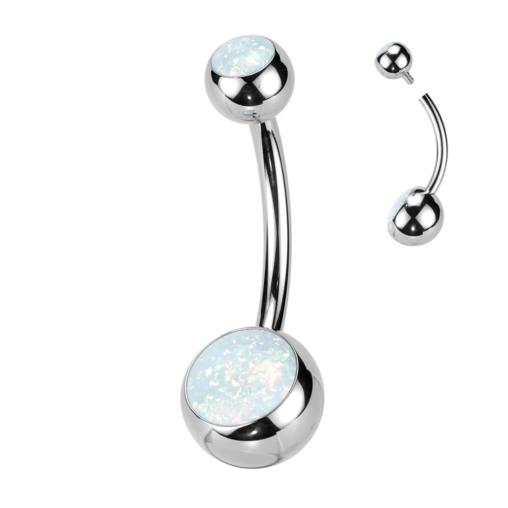 Opal Belly Ring