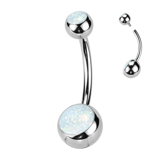 Opal Belly Ring