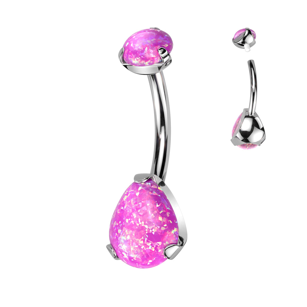 Opal Belly Ring