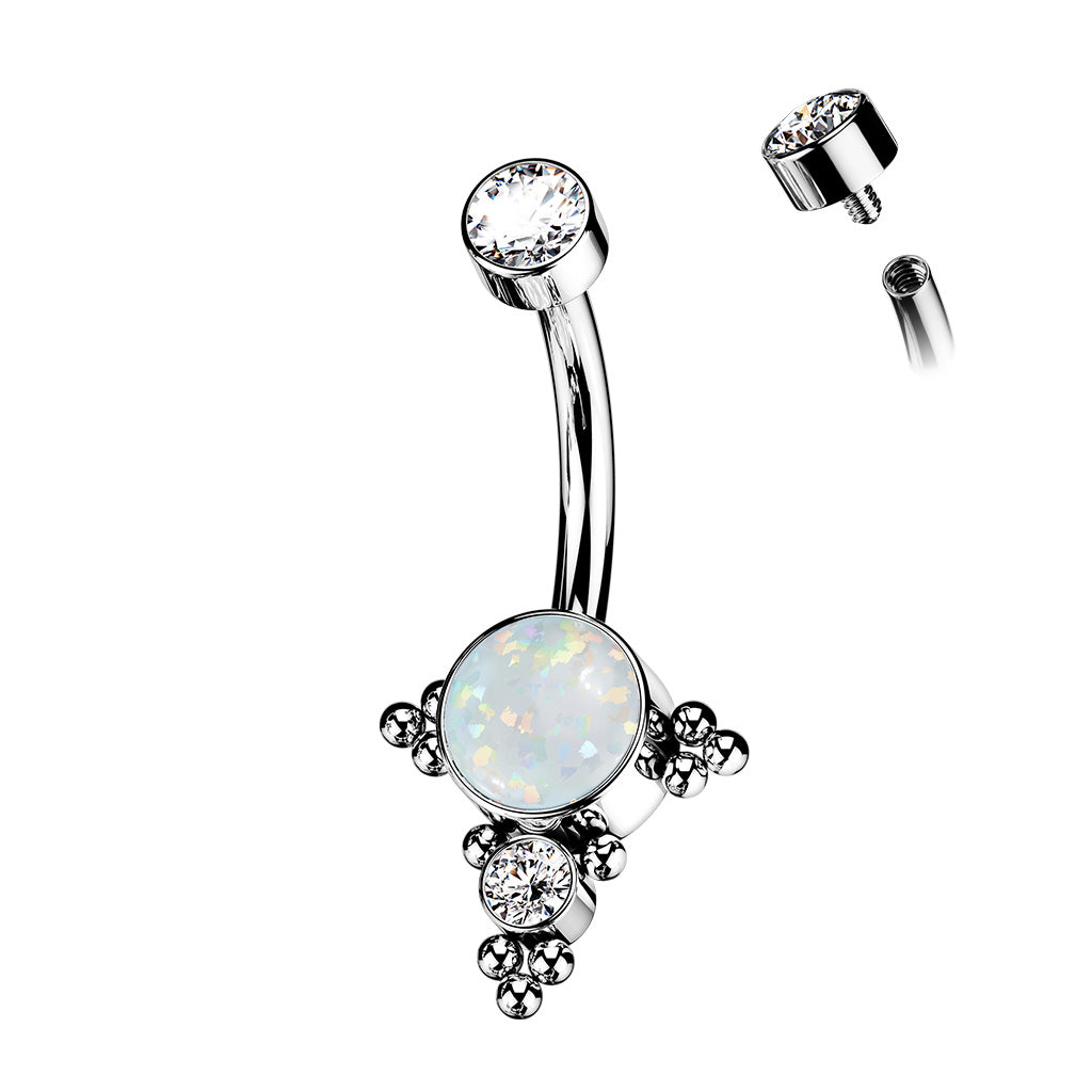 Opal Belly Ring
