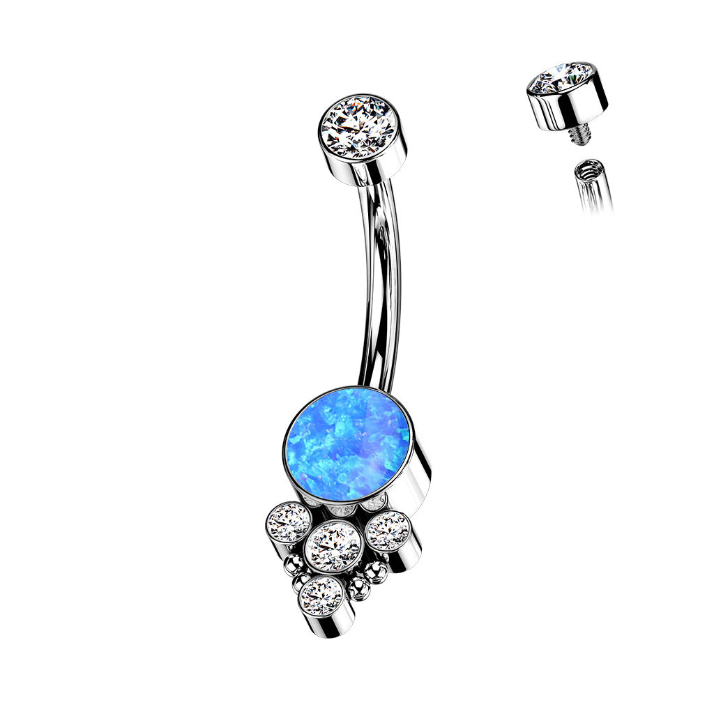 Opal Belly Ring