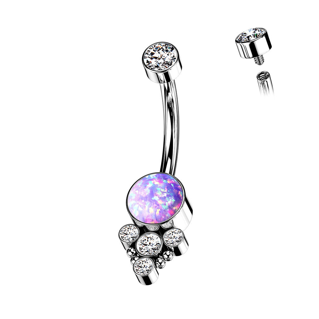 Opal Belly Ring
