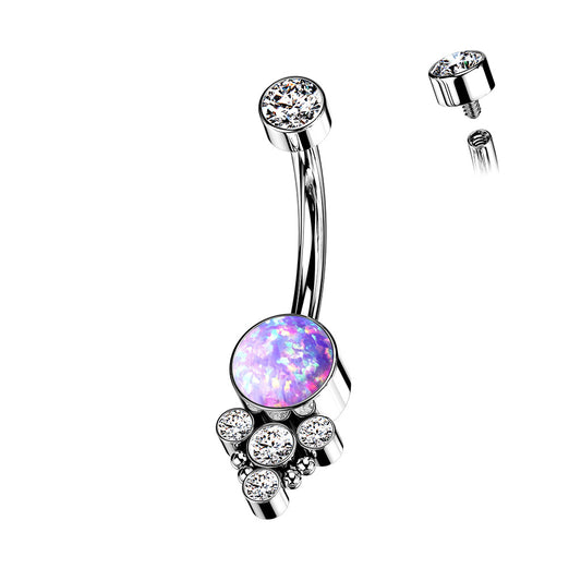 Opal Belly Ring