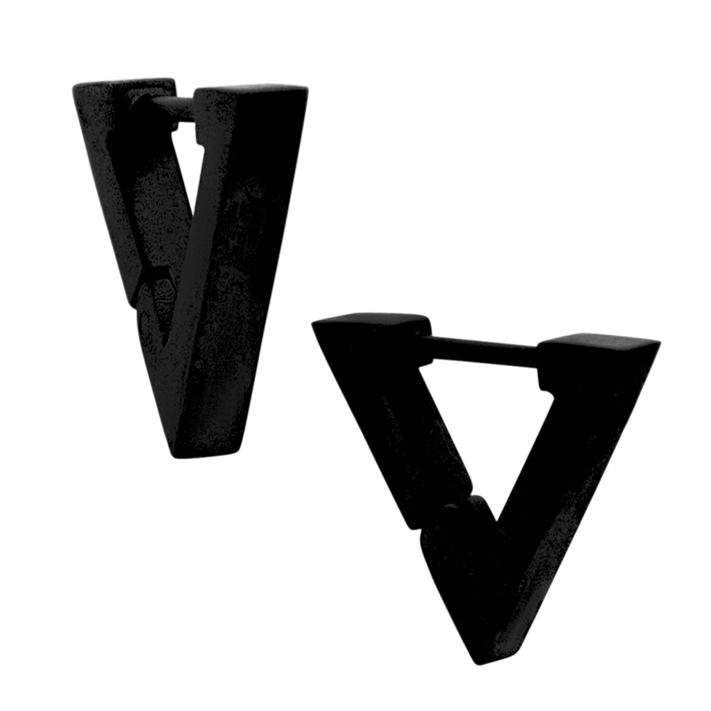 Triangle Huggie Hoops