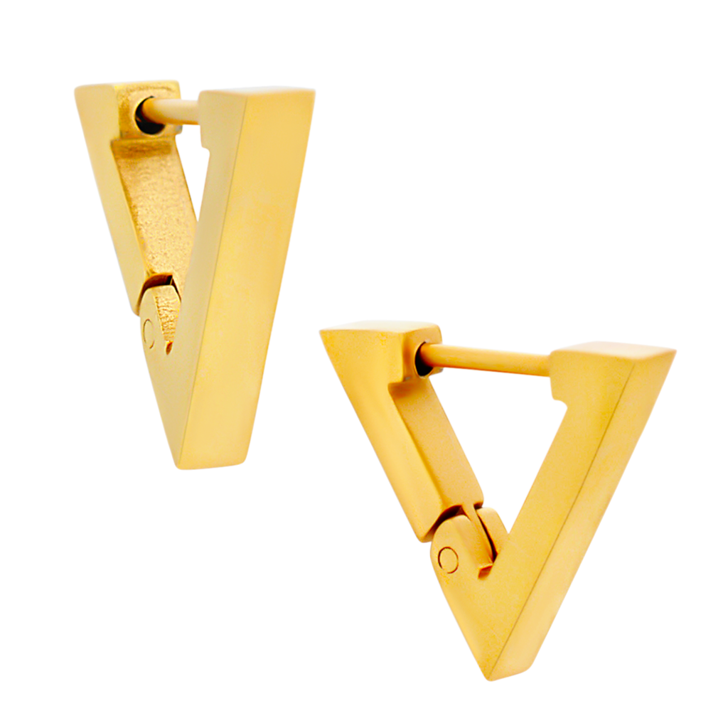 Triangle Huggie Hoops