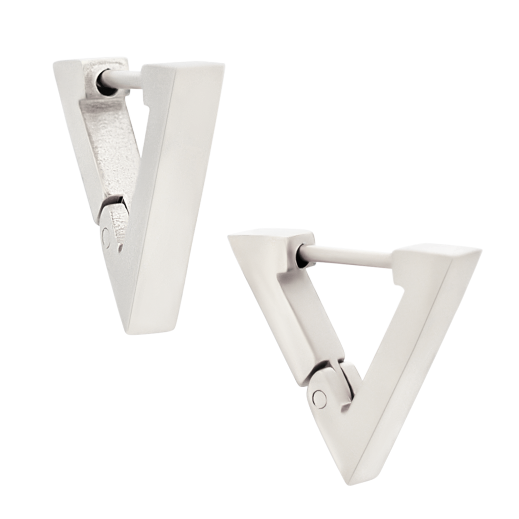 Triangle Huggie Hoops