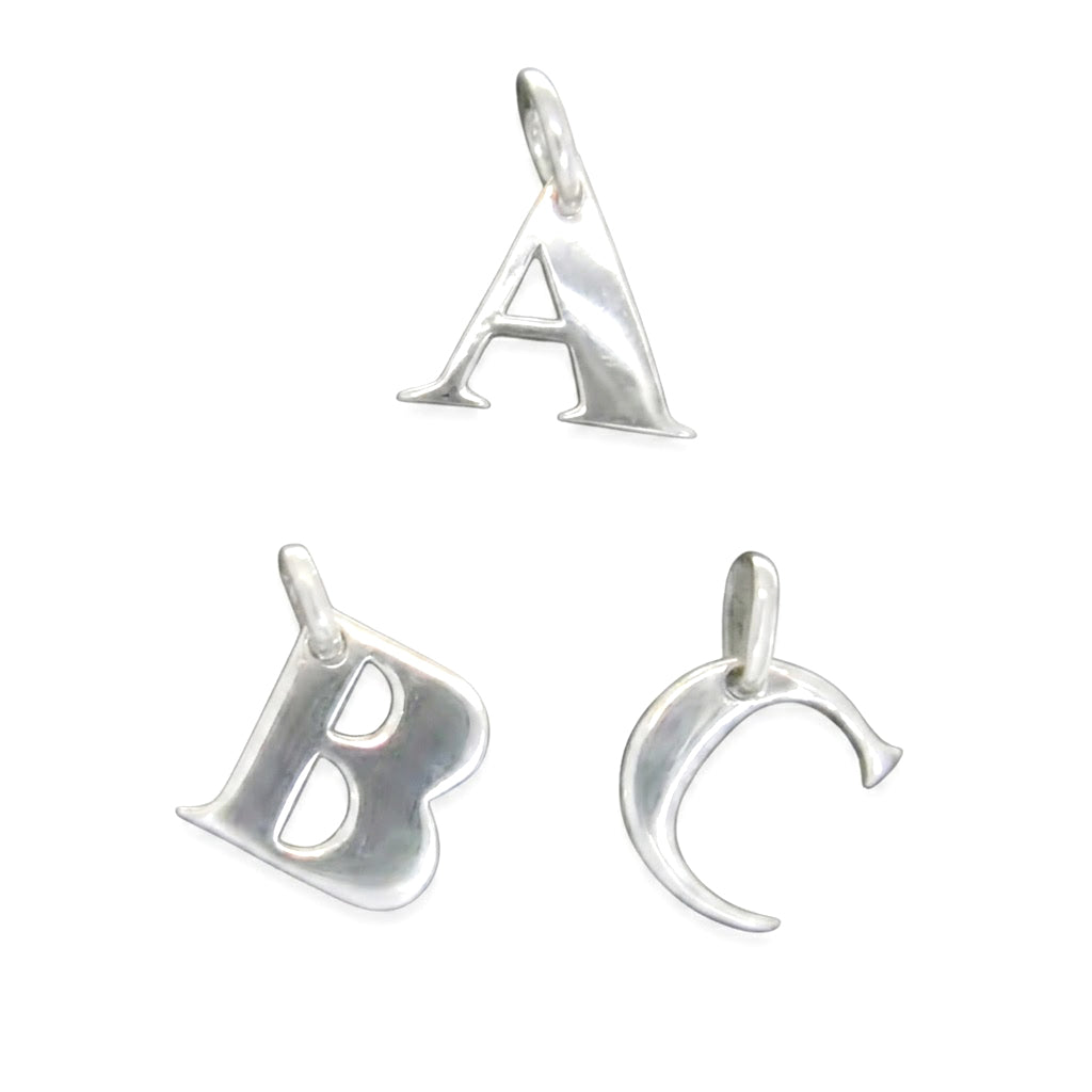 Sterling Alphabet Pendant